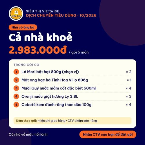 VIETWISE - Combo Cả nhà khoẻ (gói 5 món)